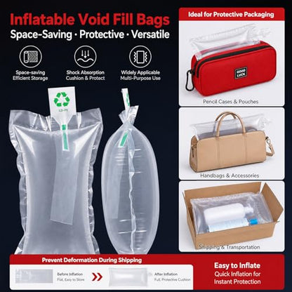 Air Bags for Packing,Inflatable Air Pillows for Shipping with Pump,Package Fillers to Keep Shape,Reseller Supplies to Packing Peanuts Purse Stuffers (7.87 × 9.84 in/50pcs) - size: 7.87 × 9.84 in/50pcs