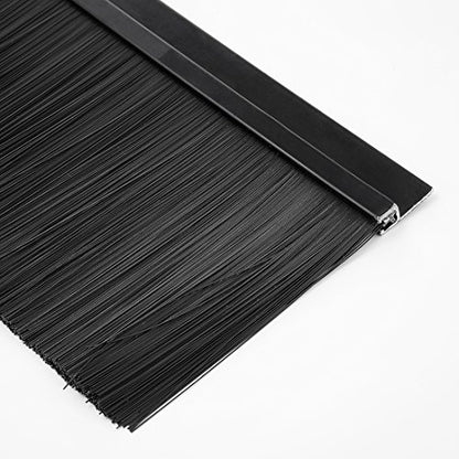 uxcell Door Bottom Sweep H-Shape Aluminum Alloy Base with 3.6-inch Black Nylon Brush 39-inch x 4.4-inch - color: Black, size: 39.37" x 3.6"