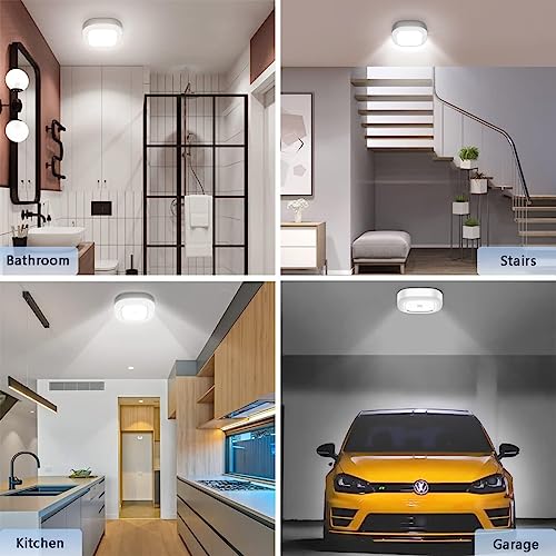 Battery Powered Motion Sensor Light with Remote, Wireless 300LM Indoor - color: Color Changeable - Remote