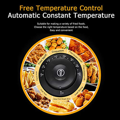10QT Electric Deep Fryer for Chicken, Fries, and Onion Rings, Family Size
