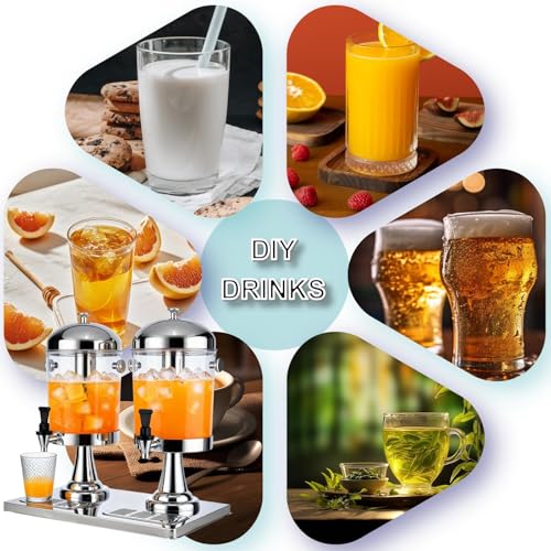 4.5 Gallon Drink Dispenser with Stand and Ice Core, Spigot, and Ice Shovel - size: 4.5 Gallon / 16 L