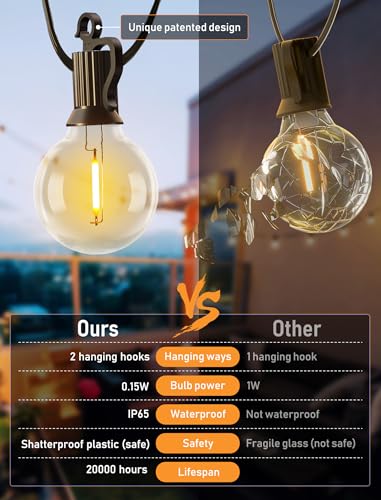 Brightown 76FT Solar String Lights Outdoor, IP65 Waterproof, Remote, Timer - size: 76Ft