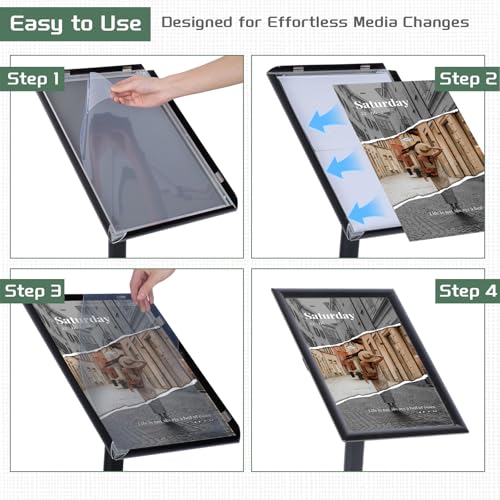 tonchean 11x17 Freestanding Pedestal Sign Holder