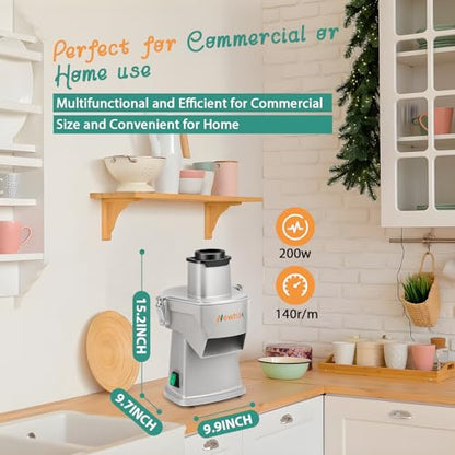 Newhai 4 in 1 Commercial Vegetable Chopper, Electric Dicer Slicer Machine