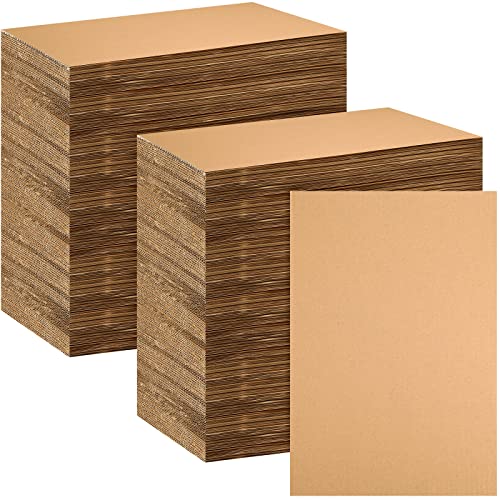 Zonon 50 Pack Corrugated Cardboard Sheets, 3 mm Flat, 11 x 17 Inch, Brown - color: Brown, size: 11 x 17 Inch