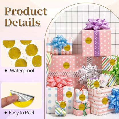 1.5 Inch Thermal Labels,Holographic Circle Direct Thermal Stickers,for Address Design DIY Logo Business(300 pcs/Brushed Gold) - color: Brushed Gold, size: 1.5 inch
