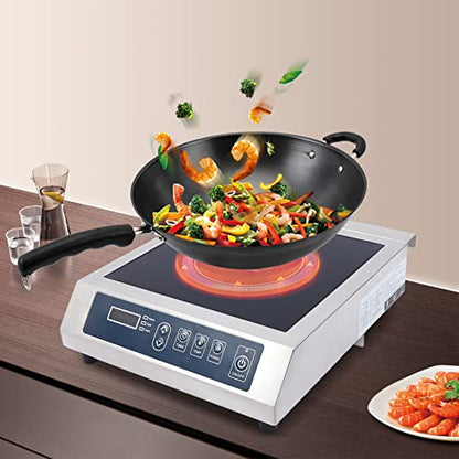 Professional Portable Induction Cooktop, Commercial Range Countertop Burner, 1800 Watts Induction Burner,Countertop Induction Cooktop Hob Push-Button Control Cooker Stove Induction Oven