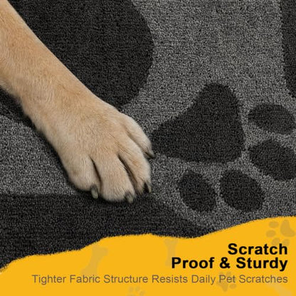 BSICPRO Dog Door Mat 24"x59", Charcoal Gray Dirt Trapping Mud Mat - color: Charcoal Gray, size: 24"x59"
