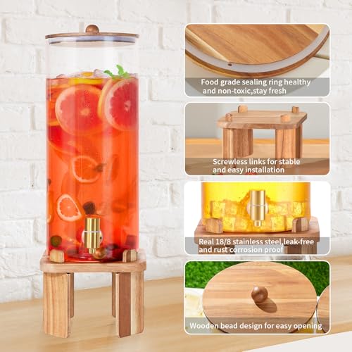2 Gallon Large Drink Dispenser for Parties,Beverage Dispenser with Stand - size: 2 gallon