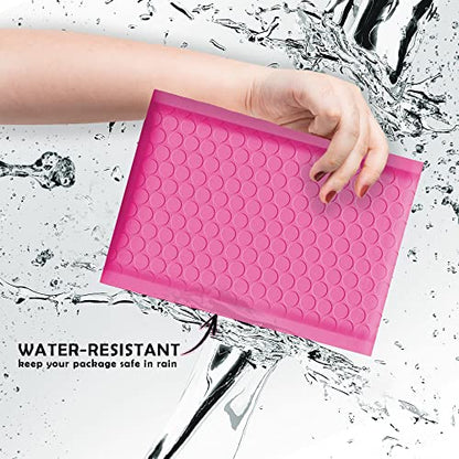 Yens Hot Pink Poly Bubble Mailers 4x8 50 Pack Usable 4x7 - color: Hot Pink, size: 4" x 8"