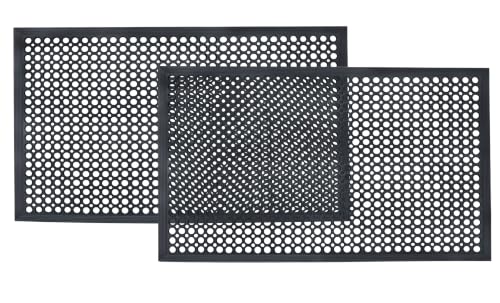 Extra Large Rubber Doormat - 2 Pack 32x47 inches Drainage Mats - size: 2 Pack - 32 x 47 Inches