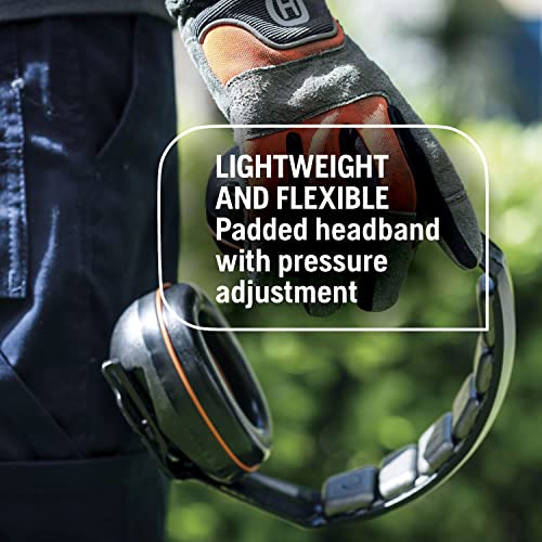 Husqvarna Professional Headband Hearing Protectors 25dB(A) NRR, Lightweight, Padded Headband, Clamshell Design, Black - size: One Size Fits Most (Pack of 3)