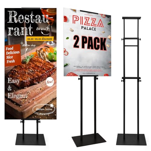 USCNC 2 Pack Floor Poster Board Stand, Double-Sided for Board & Foam Sign - size: 2 Pack Poster Stand