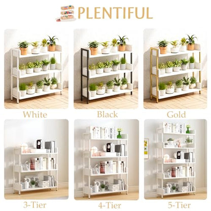 OSCHF Wide Open Shelf Bookcase, 3-Tier, Warm White - color: White, size: 3-Tier