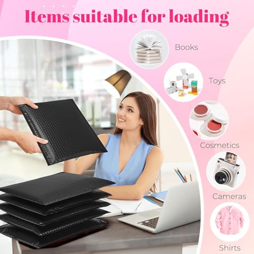 METRONIC Bubble Mailers 10x13" Padded Envelopes Black 500Pack Waterproof - color: Black, size: 10x13" 500PC