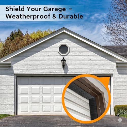 8 Sets Garage Door Brush Seal, 3" W x 39.37" L, Brown