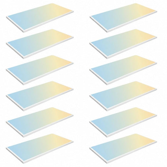 2x4 LED Flat Panel Light Surface Mount, 72W Ceiling Light, 9000 Lumens, 5CCT 3000K-6500K Selectable, 0-10V Dimmable, ETL Listed Light for Offices, Schools, Hospitals, Retail Stores (12 Pack) - size: 12 Pack