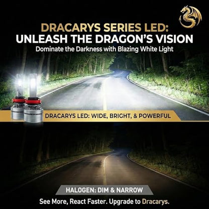 LUXSTER 9006 HB4 Dracarys 100000lm Dual Power LED Bulbs 6000K (2 Pack) - size: 9006/HB4