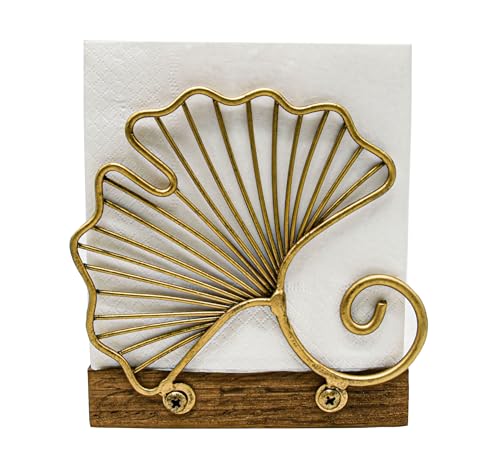 Leaves Vertical Napkin Holder, Contemporary Disposable Paper Hand Tower Storage Tray Caddy, Metal Paper Storage for Kitchen, Stylish Towel Dispenser, Mail Letter Sorter Rack, Document File Organizer - color: W Bronze