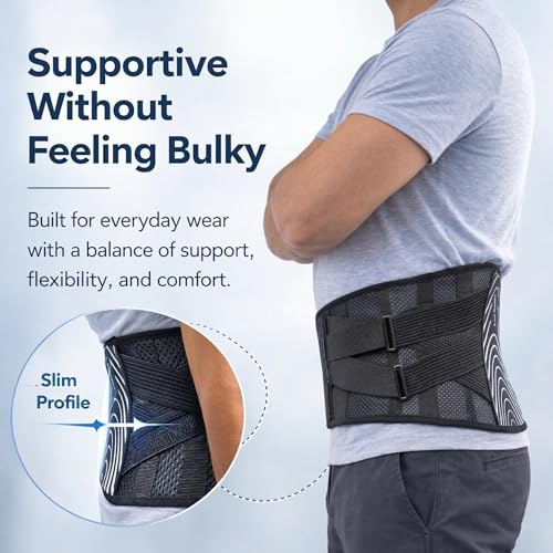 Adjustable Back Brace for Men Lower Back Pain, Modern Back Support Belt - size: XS(Waist: 25"-29" )