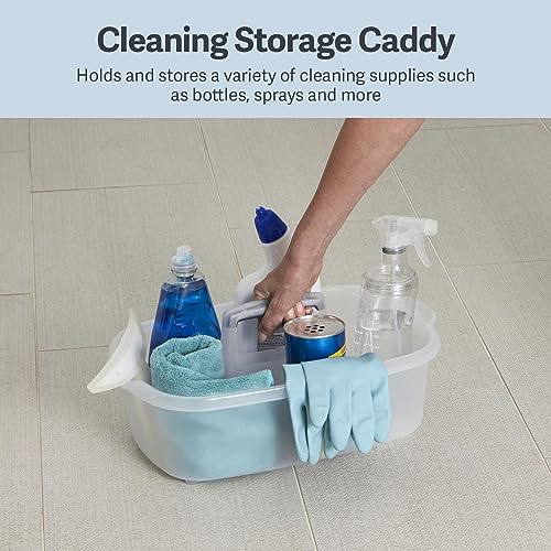 Casabella Plastic Multipurpose Cleaning Storage Caddy with Handle, 1.5-Gallon, Clear - color: Clear, size: 1.5 Gallon