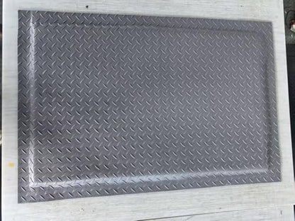 Anti Fatigue Mats Industrial 3' x 6' 15/16" Thick Ergonomic Standing Mat Commercial Heavy Duty Diamond Plate Shop Floor Mats Helps Relieve Back and Leg Soreness, Grey - size: 3' x 6'