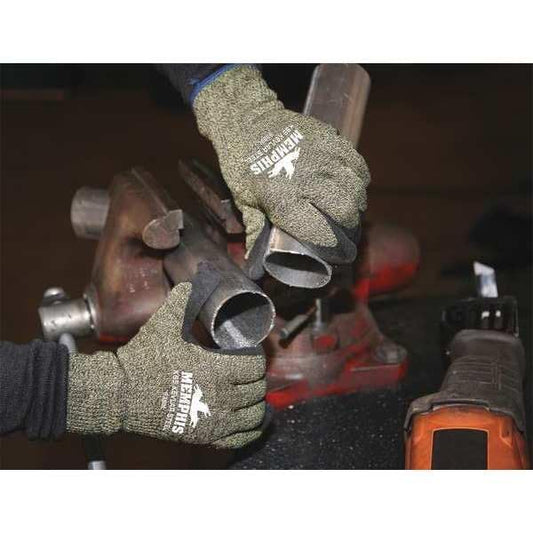MCR Safety 9687M Flextuff Kevlar Latex Palm Men's Gloves, Medium, 1-Pair - size: Medium