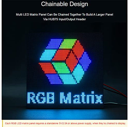 64x32 2048 RGB Full Color LED Matrix Panel 2.5mm Pitch P2.5, Chainable - color: 64x32-2.5 MM Pitch