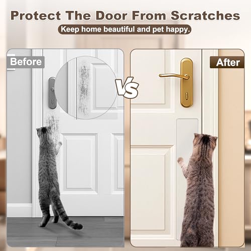 2 PCS 4"x22" Door Scratch Protector Dog, Self-Adhesive, Rounded Corners - color: 2 PCS, size: 4"*22"