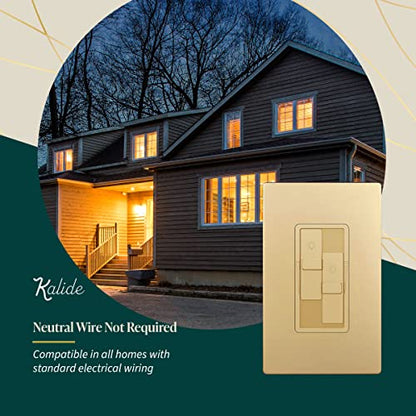 TOPGREENER Dual Load LED Dimmer Switch, Single Pole, Gold, 1 Pack - color: Gold, size: Dual Dimmer Switch
