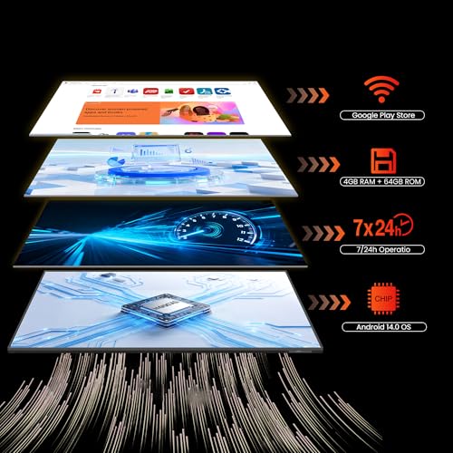 55 Inch Digital Signage Display, 4K FHD 1000 Nits Advertising Screen, Android 14.0 Wall Mount Digital Menu Board for Restaurants, Smart tv signage with 4GB RAM 64GB Storage, Smart Split Screen - size: 55 inches
