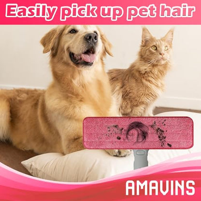 AmaVins 3 Pack Microfiber Cleaning Pads, Reusable Microfiber Mop Pads for 18 Inch Mop, Hardwood Floor Replacement Cleaning Mop Pads, Machine Washes - color: A-red 3 Pack 01