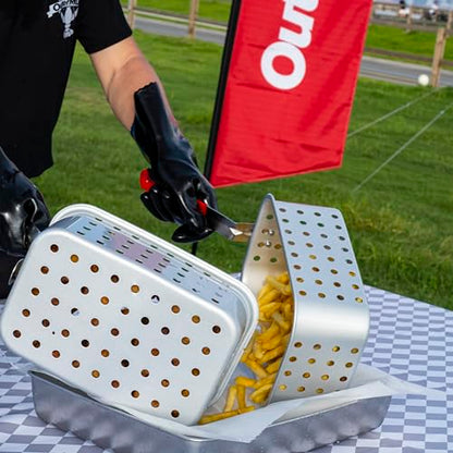 OuterMust 58,000 BTU Outdoor Fryer, 18 Qt. Deep Fryer Pot and 2 Inner Baskets, Ideal for Frying Fish, Chicken Wings, French Fries - size: 18 Qt. with Baskets