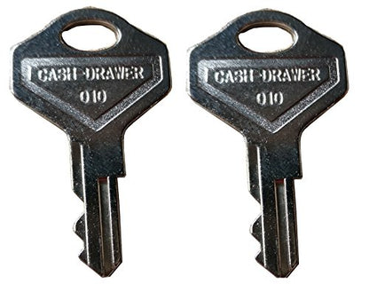 010 Key for Drawers with 010R or 010L Locks - Fits Many POS Registers, Chrome