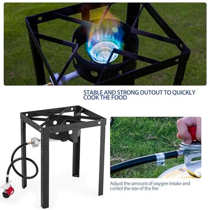 OuterMust 58,000 BTU Outdoor Fryer, 18 Qt. Deep Fryer Pot and 2 Inner Baskets, Ideal for Frying Fish, Chicken Wings, French Fries - size: 18 Qt. with Baskets