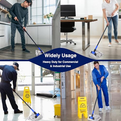 KeFanta Heavy Duty Mops for Floor Cleaning,60" Commercial Industrial Mop - size: 1 large industrial mop - Blue