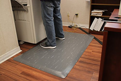 Rhino Mats TT-R36CHX10 Marbleized Tile Top, Anti-Fatigue Mat, 3' x 10' x 1/2", Charcoal