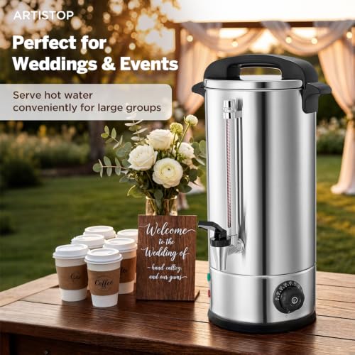 50 Cup 8L Stainless Steel Commercial Coffee Urn and Hot Water urn