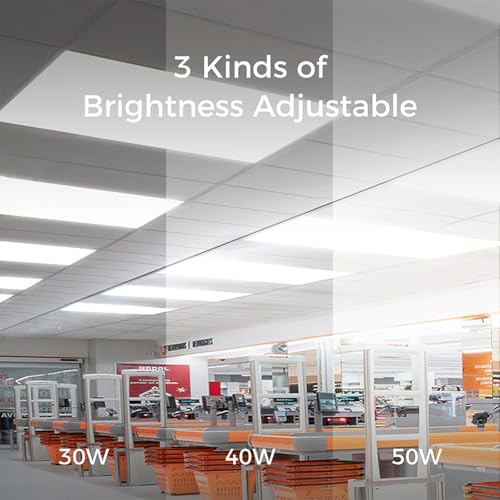 4 Pack 2x4 LED Flat Panel Light Drop Ceiling, 0-10V Dimmable - size: 2x4 FT- 4 Pack