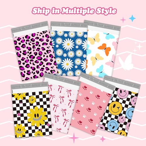 Fuxury Poly Mailers 14.5x19" 500Pcs,Shipping Bag for Clothes,Checkerboard - color: Smile Face, size: 14.5x19" 500pcs
