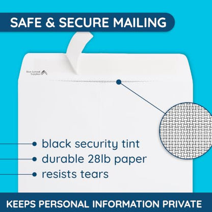 Blue Summit Supplies 50 10" x 15" Catalog Envelopes, Self Seal, White - size: 10 x 15