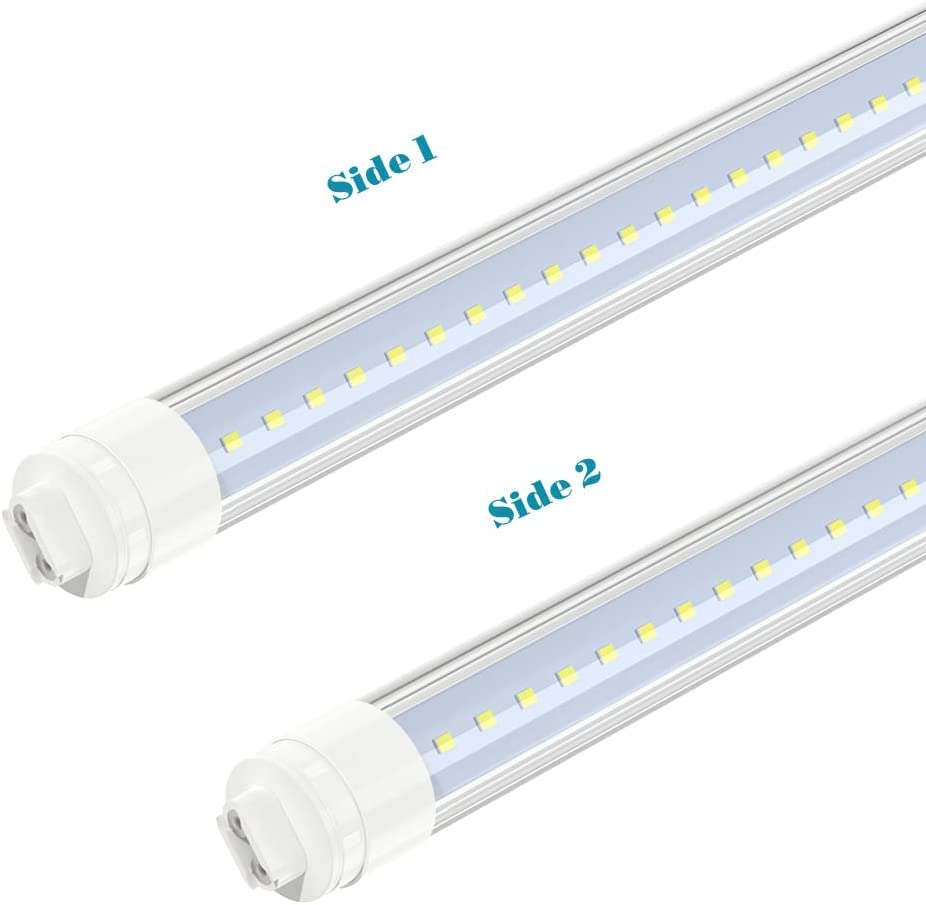 JESLED 360 Degree T8 T10 T12 5ft 36w LED Tubes, R17D/HO Base, 4-Pack - size: 5 feet