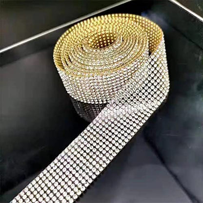 4 Pack 35.4 Inch Rhinestone Door Edge Guard Strips, Multicolor - color: MultiColour