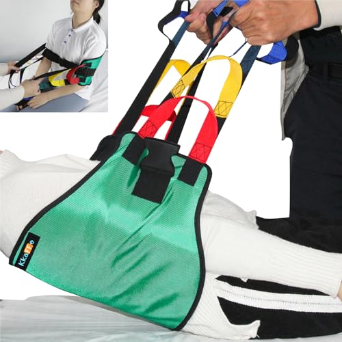 Transfer Sling,Transfer Belt for Elderly & disabled,Gait Belts for Seniors,Heavy Duty Patient Safety Belt,Mobility Standing&Lifting Aid for Disabled,Injured,Elderly,Safely Move from Bed and Wheelchair - color: Green-c