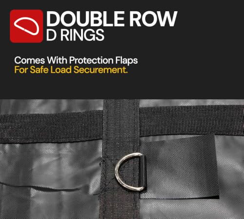 Mytee Products 24'x24' Heavy Duty Flatbed Truck Tarp with 8 Ft Drop - 18oz Vinyl Black Steel Machinery Tarp Use to Cover Manufacturing Or Machine Equipment During Transport - size: 24' x 24' (8' Drop)