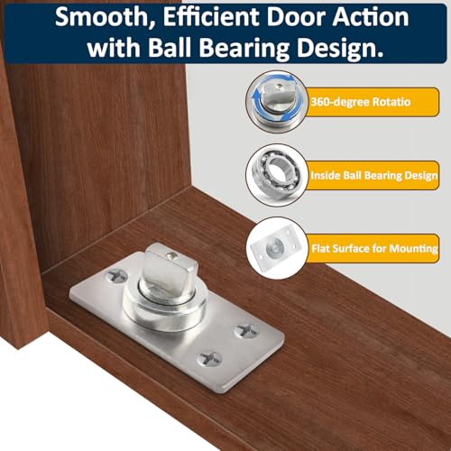 330 LBS Pivot Hinge Set with Magnetic Door Catch for Large & Heavy Wood Doors – HBL’ Hidden Pivot Door Hardware for Bookshelves, Built-in Ball Bearings for Smooth & Quiet Operation. - style: Pivot Hinge 330 Lbs + Magnetic Door Catch
