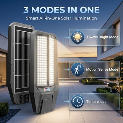 loyoele Bright Solar Street Light Motion Sensor, 11000W Commercial Outdoor - size: XL-11000-2 Pack