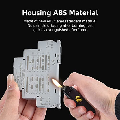CNAODUN Cyclic Time Delay Relay Digital Display HYCRT8S-J1 AC/DC 24-240V Button Adjustment Cycle Time Relay DIN Rail Mount Type - size: HYCRT8S-J1,Single Output Cycle Delay