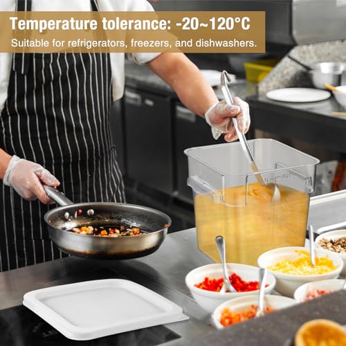 FoldTier 2 Pcs Square Food Storage Containers, White, 8 Qt - color: White, size: 8 Qt