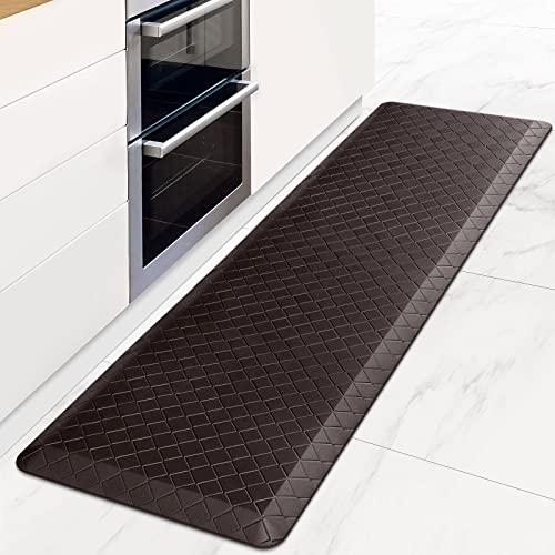 HappyTrends Kitchen Floor Mat - 4/5 Inch Thick Anti-Fatigue Kitchen Rug - color: Chocolate, size: 60"L x 17.3"W x 0.8"Th